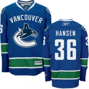 Jannik Hansen Vancouver Canucks Reebok Men's Authentic Home Jersey - Navy Blue