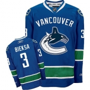 Kevin Bieksa Vancouver Canucks Reebok Men's Authentic Home Jersey - Navy Blue