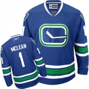 Kirk Mclean Vancouver Canucks Reebok Men's Authentic New Third Jersey - Royal Blue