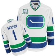 Kirk Mclean Vancouver Canucks Reebok Men's Authentic Third 40TH Jersey - White