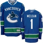 Kirk Mclean Vancouver Canucks Reebok Men's Premier Home Jersey - Navy Blue