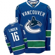 Trevor Linden Vancouver Canucks Reebok Youth Authentic Home Jersey - Navy Blue