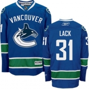 Eddie Lack Vancouver Canucks Reebok Men's Authentic Home Jersey - Navy Blue