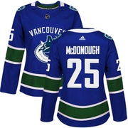 Aidan McDonough Vancouver Canucks Adidas Women's Authentic Home Jersey - Blue