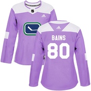 Arshdeep Bains Vancouver Canucks Adidas Women's Authentic Fights Cancer Practice Jersey - Purple