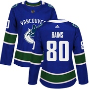 Arshdeep Bains Vancouver Canucks Adidas Women's Authentic Home Jersey - Blue