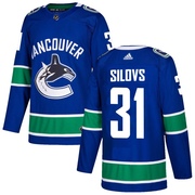 Arturs Silovs Vancouver Canucks Adidas Youth Authentic Home Jersey - Blue