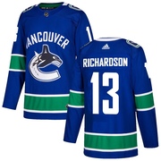 Brad Richardson Vancouver Canucks Adidas Youth Authentic Home Jersey - Blue