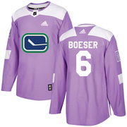 Brock Boeser Vancouver Canucks Adidas Men's Authentic Fights Cancer Practice Jersey - Purple