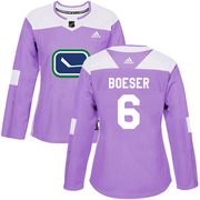 Brock Boeser Vancouver Canucks Adidas Women's Authentic Fights Cancer Practice Jersey - Purple