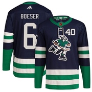 Brock Boeser Vancouver Canucks Adidas Youth Authentic Reverse Retro 2.0 Jersey - Navy