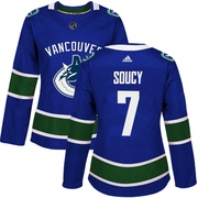 Carson Soucy Vancouver Canucks Adidas Women's Authentic Home Jersey - Blue