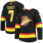 Carson Soucy Vancouver Canucks Adidas Youth Authentic Alternate Primegreen Pro Jersey - Black