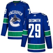 Casey DeSmith Vancouver Canucks Adidas Men's Authentic Home Jersey - Blue