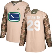 Casey DeSmith Vancouver Canucks Adidas Men's Authentic Veterans Day Practice Jersey - Camo