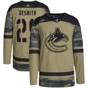 Casey DeSmith Vancouver Canucks Adidas Youth Authentic Military Appreciation Practice Jersey - Camo