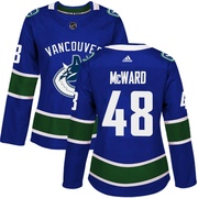 Cole McWard Vancouver Canucks Adidas Women's Authentic Home Jersey - Blue