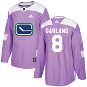 Conor Garland Vancouver Canucks Adidas Youth Authentic Fights Cancer Practice Jersey - Purple