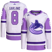 Conor Garland Vancouver Canucks Adidas Youth Authentic Hockey Fights Cancer Primegreen Jersey - White/Purple