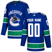 Custom Vancouver Canucks Adidas Youth Authentic Custom Home Jersey - Blue
