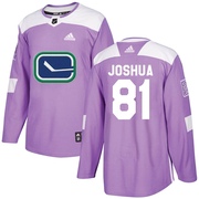Dakota Joshua Vancouver Canucks Adidas Men's Authentic Fights Cancer Practice Jersey - Purple