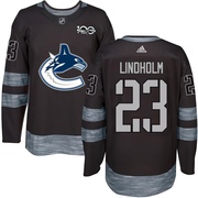 Elias Lindholm Vancouver Canucks Youth Authentic 1917-2017 100th Anniversary Jersey - Black