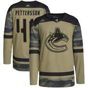 Elias Pettersson Vancouver Canucks Adidas Youth Authentic Military Appreciation Practice Jersey - Camo