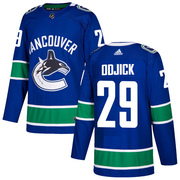 Gino Odjick Vancouver Canucks Adidas Men's Authentic Home Jersey - Blue