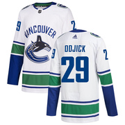 Gino Odjick Vancouver Canucks Adidas Men's Authentic zied Away Jersey - White