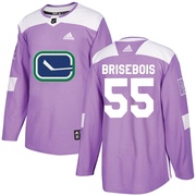 Guillaume Brisebois Vancouver Canucks Adidas Youth Authentic Fights Cancer Practice Jersey - Purple