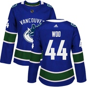 Jett Woo Vancouver Canucks Adidas Women's Authentic Home Jersey - Blue