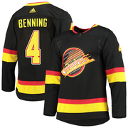 Jim Benning Vancouver Canucks Adidas Youth Authentic Alternate Primegreen Pro Jersey - Black