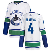 Jim Benning Vancouver Canucks Adidas Youth Authentic zied Away Jersey - White