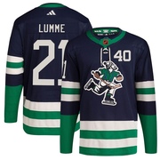 Jyrki Lumme Vancouver Canucks Adidas Youth Authentic Reverse Retro 2.0 Jersey - Navy