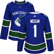 Kirk Mclean Vancouver Canucks Adidas Women's Authentic Home Jersey - Blue