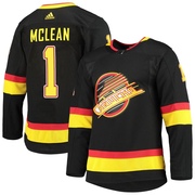 Kirk Mclean Vancouver Canucks Adidas Youth Authentic Alternate Primegreen Pro Jersey - Black