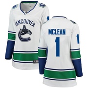 Kirk Mclean Vancouver Canucks Fanatics Branded Women's Breakaway Away Jersey - White
