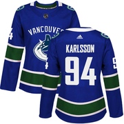 Linus Karlsson Vancouver Canucks Adidas Women's Authentic Home Jersey - Blue