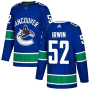 Matt Irwin Vancouver Canucks Adidas Youth Authentic Home Jersey - Blue