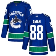 Nils Aman Vancouver Canucks Adidas Men's Authentic Home Jersey - Blue