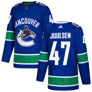 Noah Juulsen Vancouver Canucks Adidas Youth Authentic Home Jersey - Blue