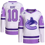 Pavel Bure Vancouver Canucks Adidas Men's Authentic Hockey Fights Cancer Primegreen Jersey - White/Purple