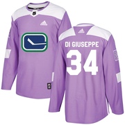 Phillip Di Giuseppe Vancouver Canucks Adidas Men's Authentic Fights Cancer Practice Jersey - Purple
