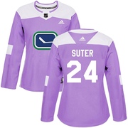 Pius Suter Vancouver Canucks Adidas Women's Authentic Fights Cancer Practice Jersey - Purple