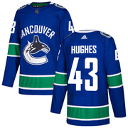 Quinn Hughes Vancouver Canucks Adidas Men's Authentic Home Jersey - Blue