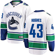 Quinn Hughes Vancouver Canucks Fanatics Branded Men's Breakaway Away Jersey - White
