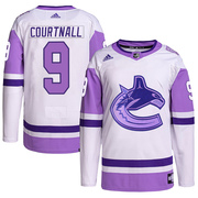 Russ Courtnall Vancouver Canucks Adidas Youth Authentic Hockey Fights Cancer Primegreen Jersey - White/Purple