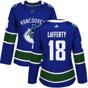 Sam Lafferty Vancouver Canucks Adidas Women's Authentic Home Jersey - Blue