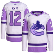Stan Smyl Vancouver Canucks Adidas Youth Authentic Hockey Fights Cancer Primegreen Jersey - White/Purple