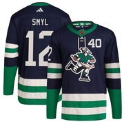 Stan Smyl Vancouver Canucks Adidas Youth Authentic Reverse Retro 2.0 Jersey - Navy